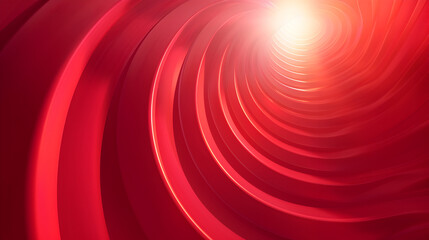 Poster - Abstract red spiral with light effect, creating a dynamic and immersive visual experience.