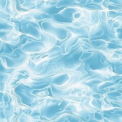 Poster - Mesmerizing Fluid Motion of Swirling Turquoise Waves and Ripples in Tranquil Water Surface