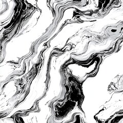 Poster - mesmerizing monochrome marble textures swirling in ethereal abstraction
