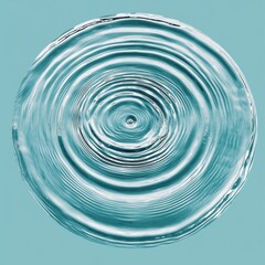 Poster - Mesmerizing Rippling Watery Vortex in Soothing Teal Tones   Serene Abstract Water Pattern Background