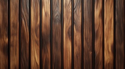 Aufkleber - Photorealistic Close-up of Wooden Panels Rich in Brown Tones with Intricate Grain Details