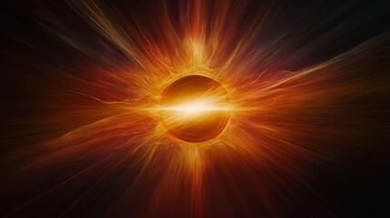 Wall Mural - celestial orb radiant energy burst explosion