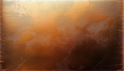 Poster - brushed copper texture warm sunlight minimalistic composition metallic sheen hyper-realistic detail plate plaque