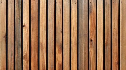 Aufkleber - Wooden Wall Texture Minimalistic Design Soft Natural Lighting Vertical Slats Beige Pine Panels