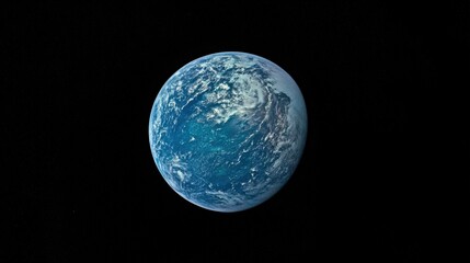 Wall Mural - view of earth from space, with its vibrant blue and green hues standing out against the blackness of