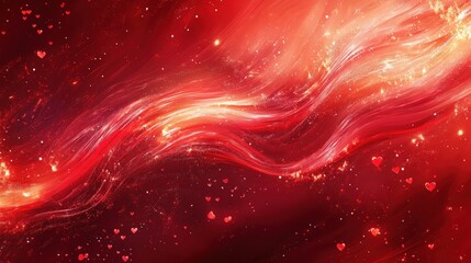 Wall Mural - Create a stunning red background with swirling patterns of light that mimic the motion of love.