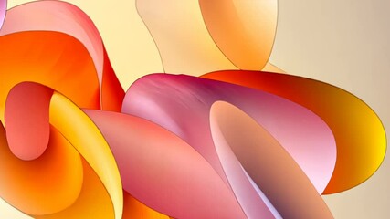 Poster - Colorful abstract art swirling through vibrant hues of orange, pink, and yellow creating a dreamy atmosphere. Generative AI