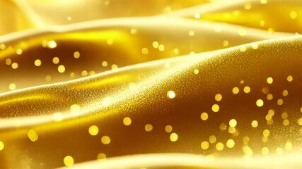 Poster - Exploring the shimmering beauty of golden waves and ethereal light at twilight. Generative AI