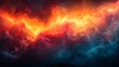 © oki - Fiery Cosmic Nebula Swirling Through Space