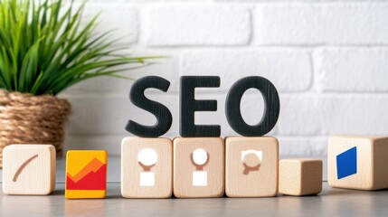 Poster - Modern SEO Techniques with Clean Lines and Natural Light