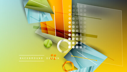 Aufkleber - Creative triangles and circles composition
