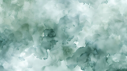 Wall Mural - pale gray blue green abstract watercolor drawing, soft sage green tones,, generative ai