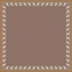 Women's handkerchief style. Line graph Bandanna shawl fabric print, silk neck scarf.