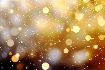 Poster - Bokeh Effect with Golden Lights on a Soft Background for Design