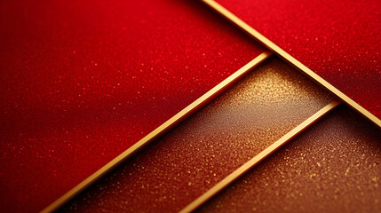 Wall Mural - red paper gold foil sheet texture luxury christmas 