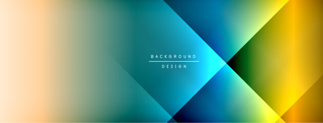 Poster - Dynamic shadow lines with gradient colors geometric background