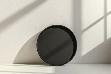 Wall Mural - Ideal advertising black frame in 3D with a simple design.