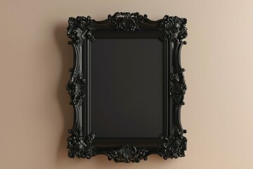 Wall Mural - Clean gradient supports an elegant black 3D frame with ample text space.