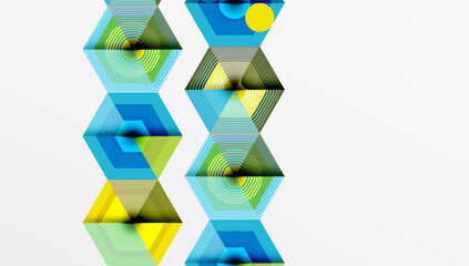 Poster - Hexagons design geometric abstract background