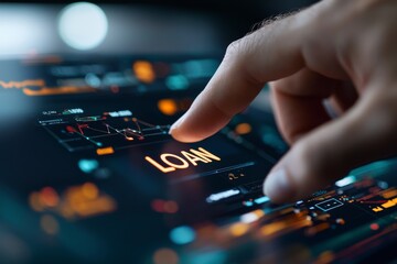 Poster - Digital Interface for Financial Transactions with User Finger Touching Loan Information Display