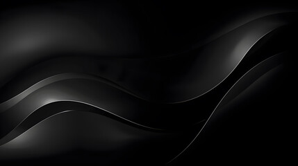 Poster - simple black gradient abstract background for product or text backdrop design, generative ai