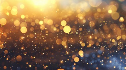Poster - Sparkling golden confetti creates a dreamy bokeh effect, enhancing the festive ambiance perfect for parties and celebrations