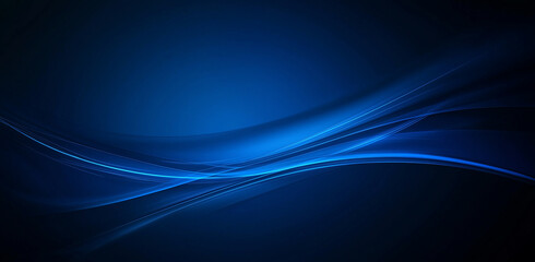 Fototapete - Abstract beautiful motion wave blue background for design. Modern bright digital illustration.