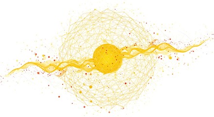 Trendy abstract wireframe background. Modern science or technology art elements. Surface illustration. Abstract sphere background with plexus effect. 3D surface. Vector illustration.
