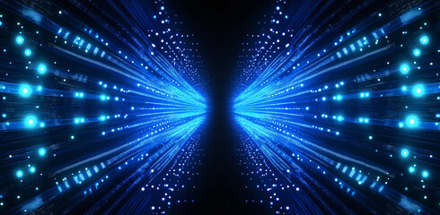 Fototapete - Abstract Modern abstract high-speed movement and Light speed Business with Electric car and concept Hitech communication concept innovation background, vector design