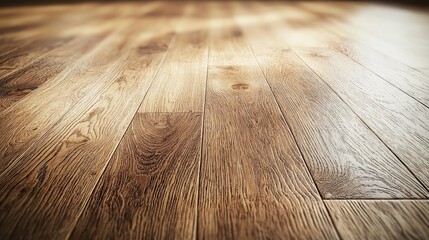 Aufkleber - This image features a beautiful natural light oak wood flooring, showcasing varying grain patterns and warm tones, ideal for enhancing any interior space or design projec