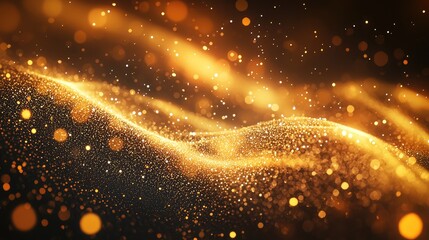Leinwandbilder - A sleek and modern abstract digital background featuring glowing particles and lines. Perfect for technology, innovation, and data visualization themes in various media.