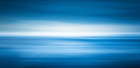 Fototapete - Blue and white horizontal motion blur texture for background