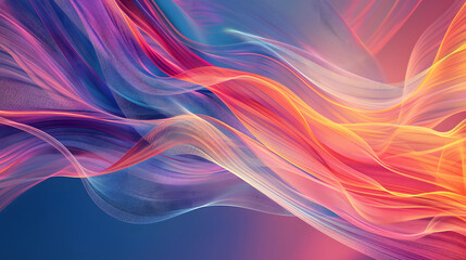 Poster - Vibrant abstract background featuring a smooth color mesh gradient, generative ai
