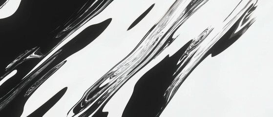 Exploration of metallic reflections with light streaks on a modern abstract background