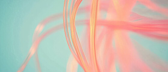 Poster - Abstract visualization of dynamic color-changing wires illustrating data flow and speed variations