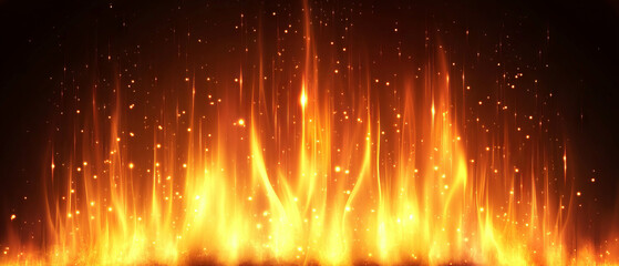 Poster - Vibrant abstract background showcasing intense flames and powerful energy effects