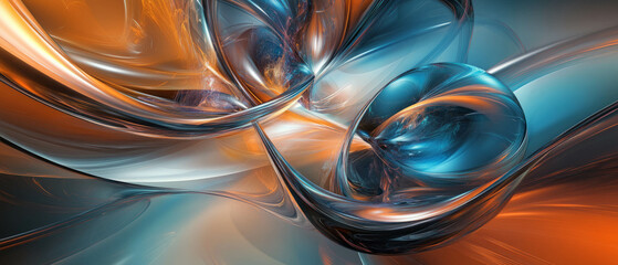 Poster - Exploration of surreal 3D abstract forms with distorted shapes and vibrant colors