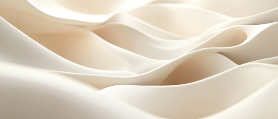 Poster - Sublime abstraction of flowing waves in soft, fluid motion evokes calmness and serenity
