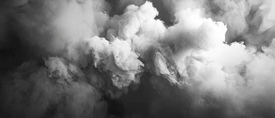 Poster - Explosive 3D smoke transforming into dynamic abstract forms