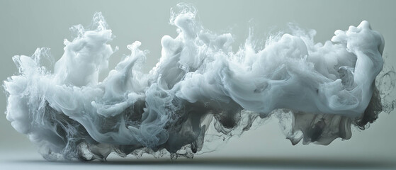 Poster - abstract smoke forming creative typography and unique letters in a dynamic composition