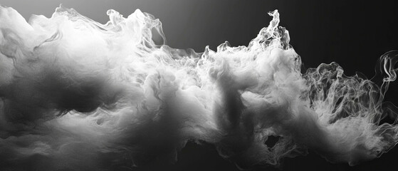 Poster - Fluid smoke interactions create dynamic 3D visuals influenced by virtual wind currents