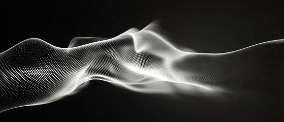 Poster - Dynamic abstract background of 3D smoke with intricate patterns and modern aesthetics