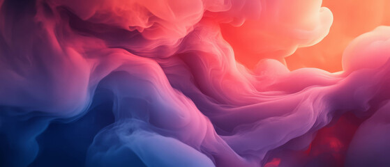 Poster - Abstract 3D smoke background showcasing depth and texture in vibrant colors and varying opacity