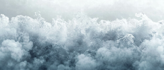 Poster - Abstract 3D smoke with ice textures creating a cold and fragile atmosphere