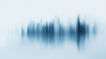 Fototapete - Misty, high-resolution abstract design with soft blue and white brush strokes for a tranquil visual effect