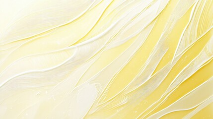 Fototapete - Subtle abstract composition of white line textures on a soft pastel yellow background, ideal for modern decor
