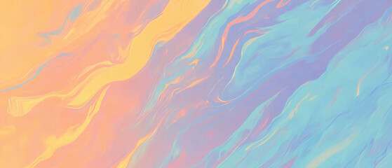 Poster - Vibrant gradient background transitioning from blue to orange and yellow for creative designs