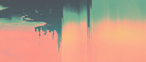 Poster - Dynamic abstract gradient with glitch effect evokes digital art aesthetics and modern vibes