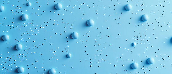 Poster - Abstract design featuring blue dotted background with darker accents and space for text