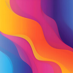 Poster - Colorful vector gradient background, modern fresh design, generative ai